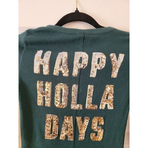 Victorias Secret Pink One piece pajama XS Bling Long Jane Thermal Holla Days - Picture 8 of 10